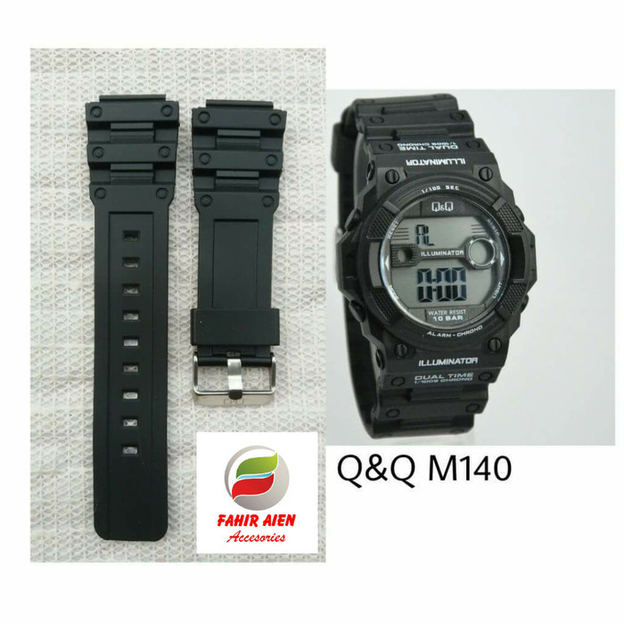 TALI JAM TANGAN Q&Q M140/Q&QM140/Q&QM140 RUBBER STRAP Q&Q QQ QNQ