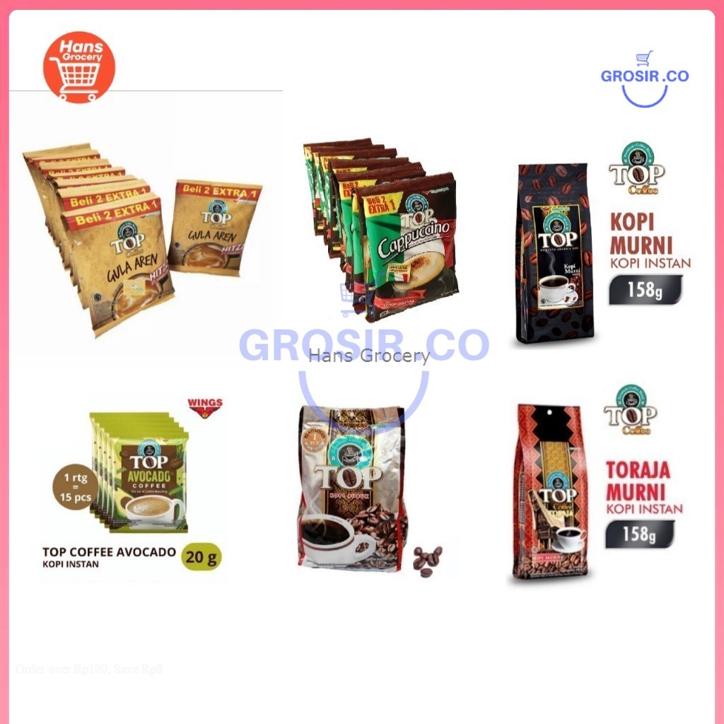 

Grosir Top Coffee Gula Aren, Avocado, Cappuccino, Murni dan Toraja All Varian