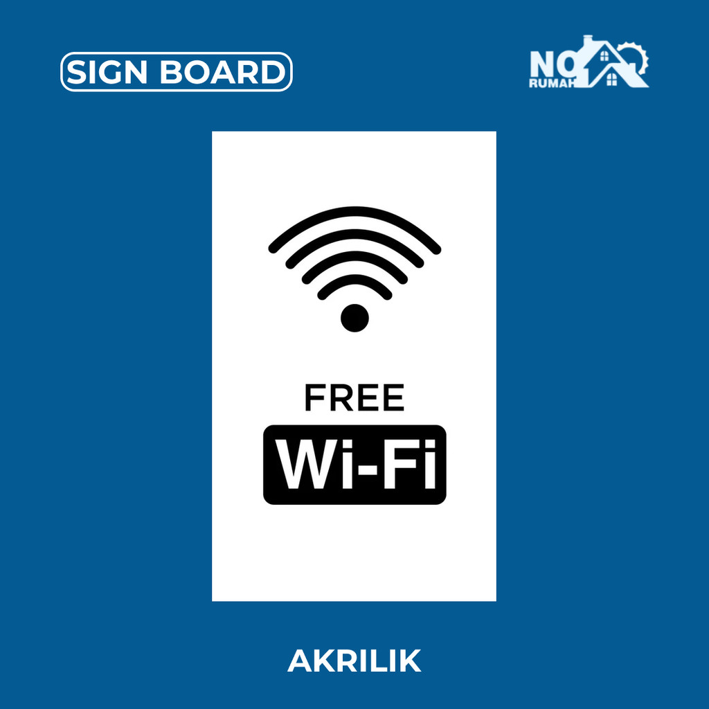 

Sign Papan Free Wifi Papan Tanda Wifi Area Label Akrilik Sign Board Print Petunjuk Dinding Acrylic Dekorasi Sticker Tempel