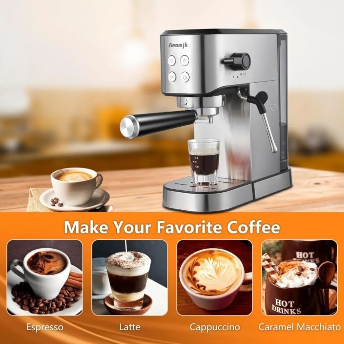 Mesin Kopi 20 Bar 1L Liter Espresso Coffee Maker Frothing 1350W CM5020