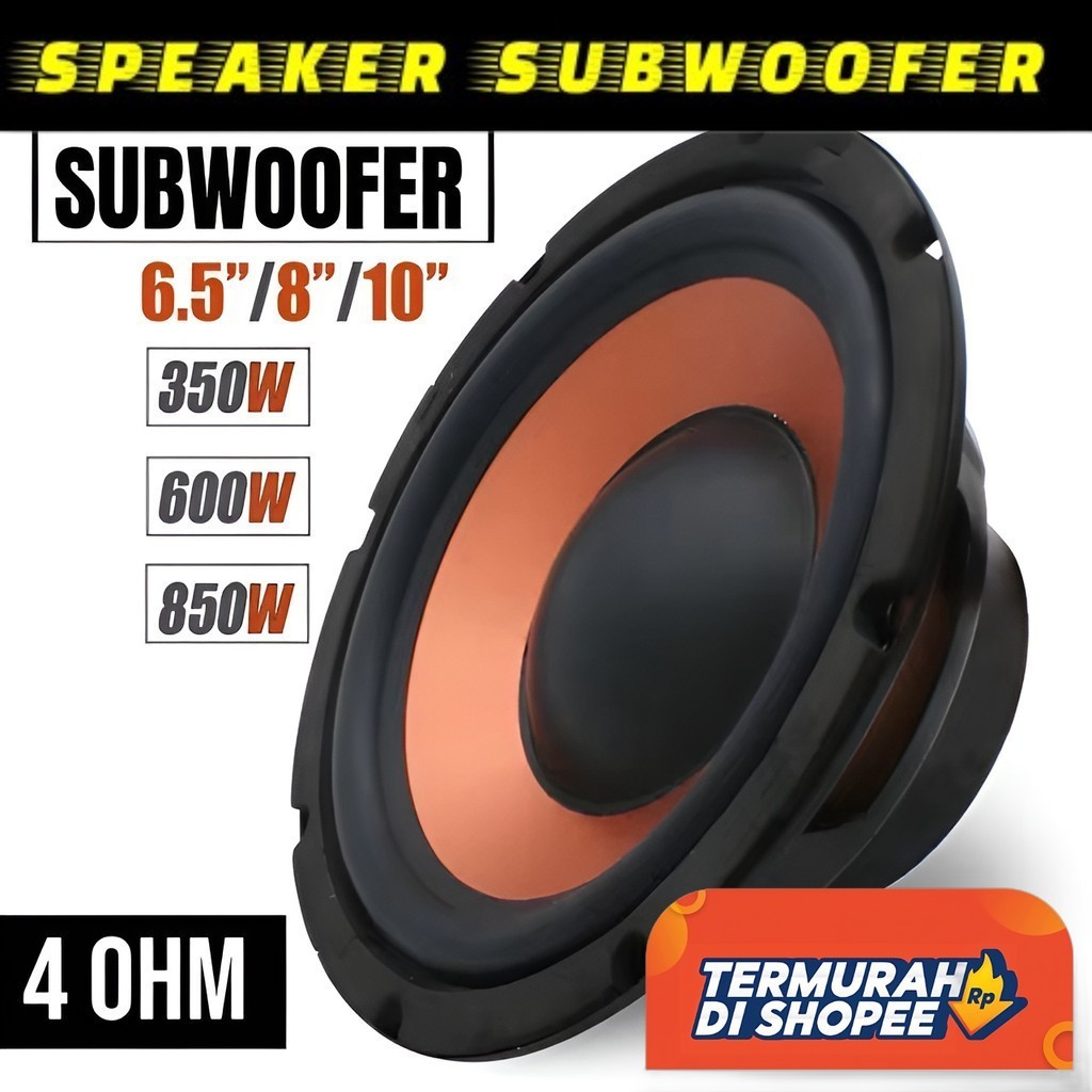 Speaker Subwoofer 10 inch 100W Untuk Mobil/Dasbor Rumah Salon Sound Strong Bass Shock Magnetic Steel