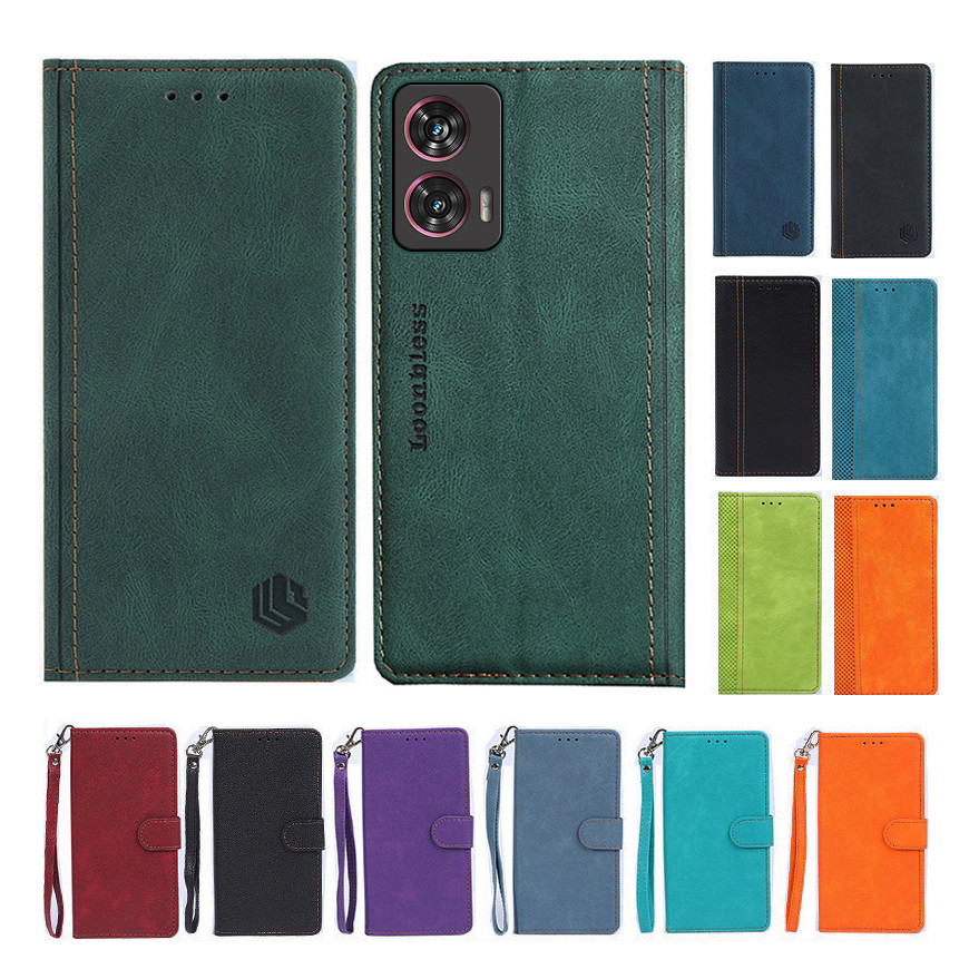 Edge 50 Fusion Leather Flip Case For Motorola Edge 50 Fusion Phone Case Etui Moto Edge 50 Fusion glo