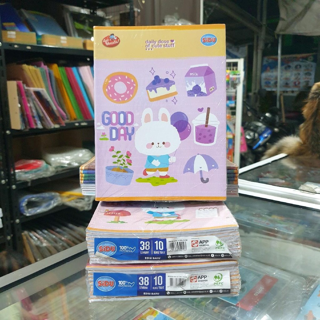 

Buku Tulis SIDU 38 Lembar - Paket 5 & 10 Buku, Motif Acak Sesuai Ketersediaan Toko