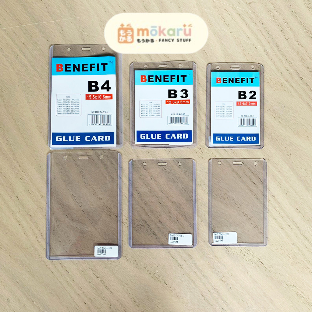 

Benefit ID Card Case B1, B2, B3 & B4 Name Tag Plastik Mika Bening