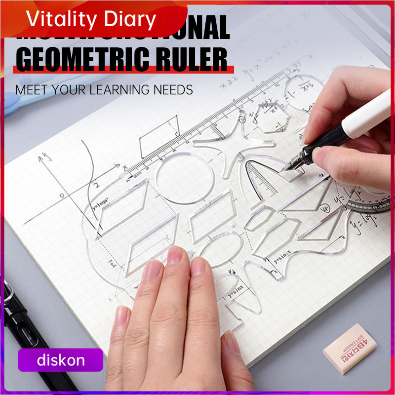 

【COD❤️】Penggaris Geometris Multifungsi Penggaris Lunak Pembelajaran Penggaris Fungsi Menggambar Siswa - VDY