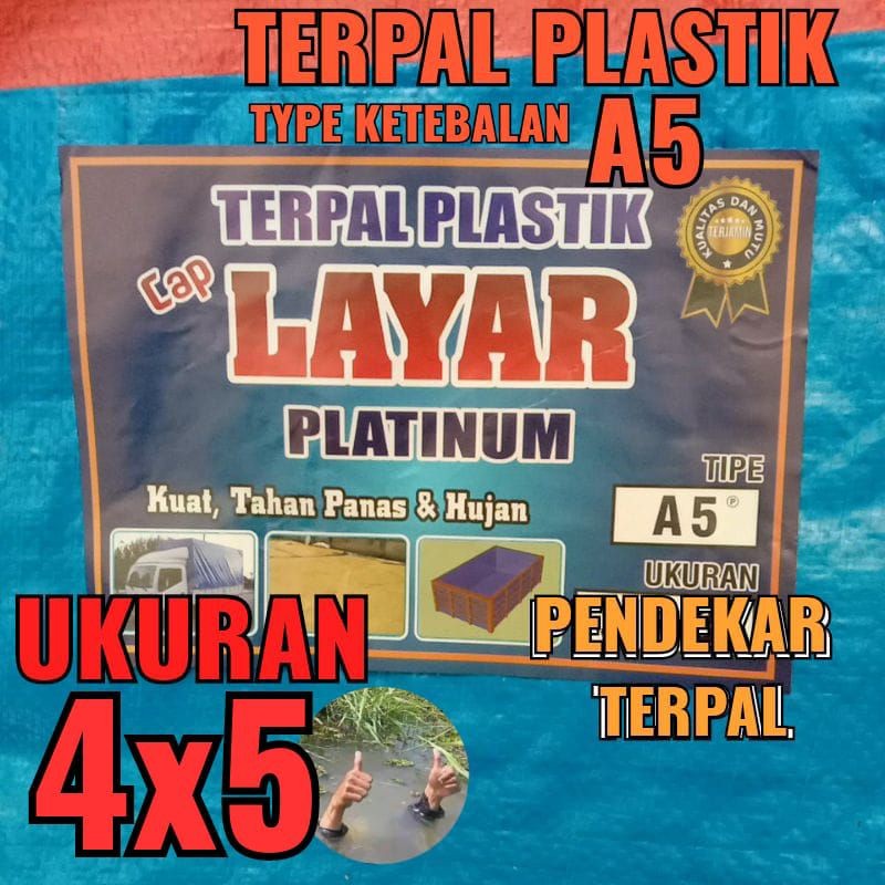 pabrik terpal Terpal plastik A5 ukuran 4x5 meter