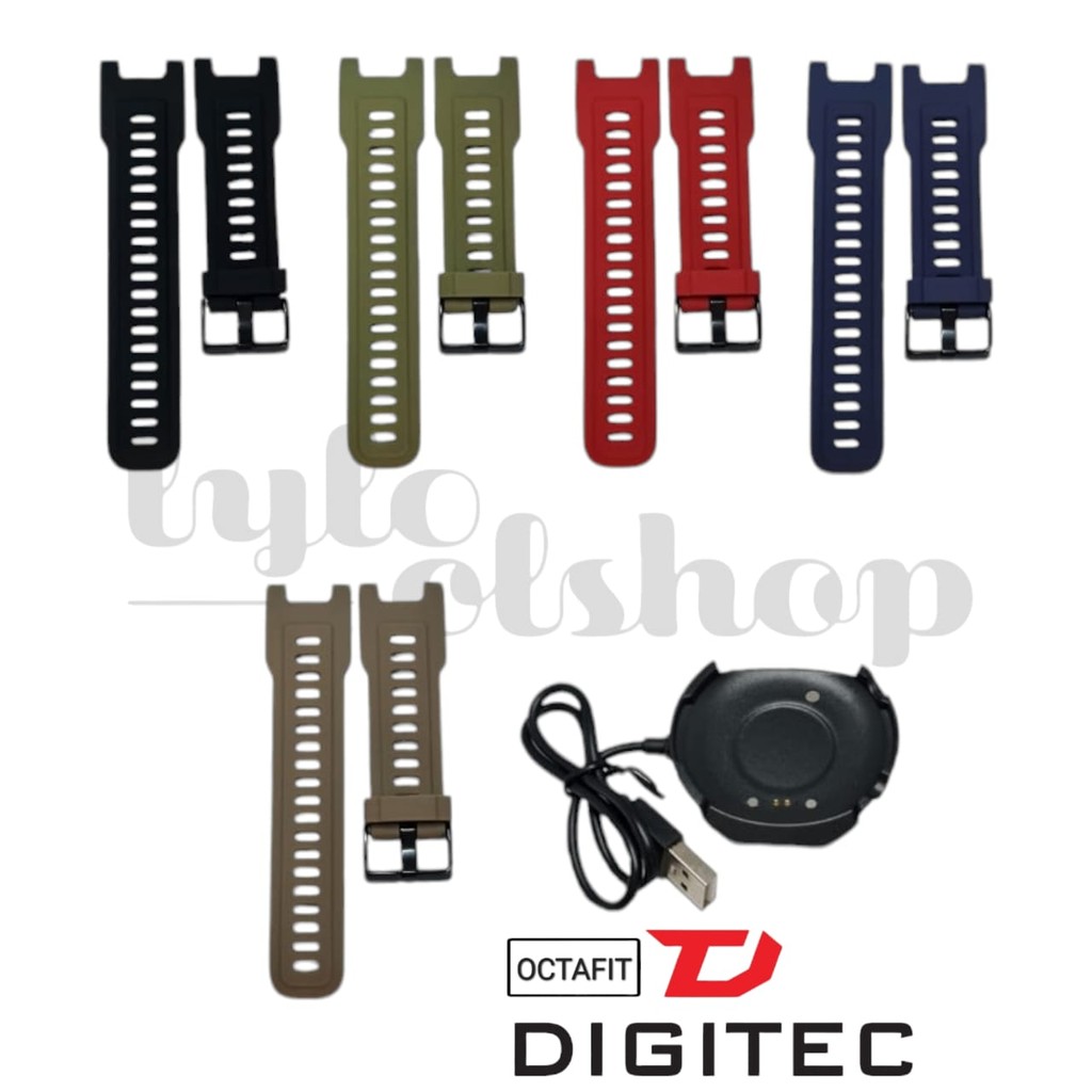 Tali Jam Tangan Digitec Octafit Dan Charger Smartwatch Octafit Original