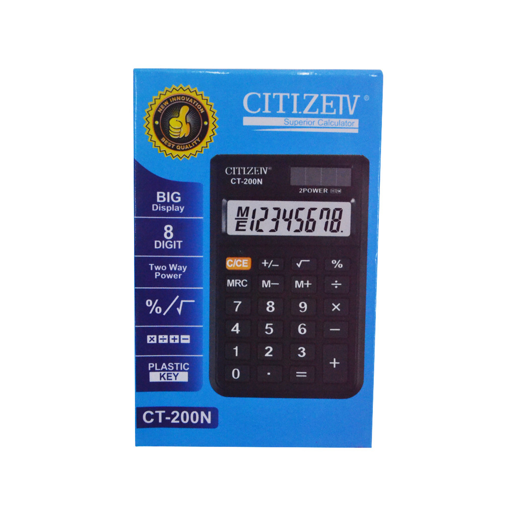 

Kalkulator Citizeiv CT-200N Superior calculator Citizeiv CT 200 N 8 Digit