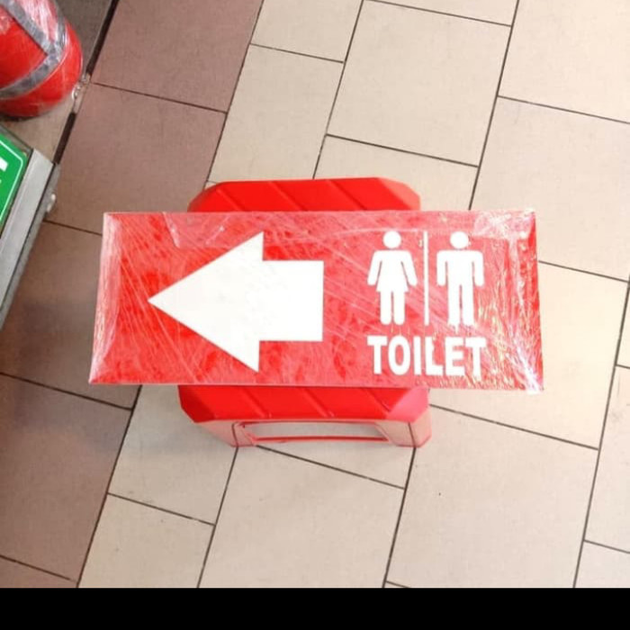 

AKRILIK K3 RAMBU SAFETY TOILET GANTUNG BOLAK BALIK UK 20X50CM