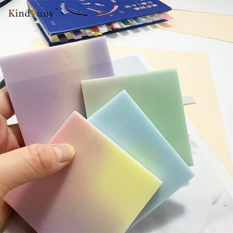 

KindFuny 200pcs Transparent Sticky Notes Tab Self-Adhesive Posted It Clear канцелярия Annotation Books Page Marker Stationery