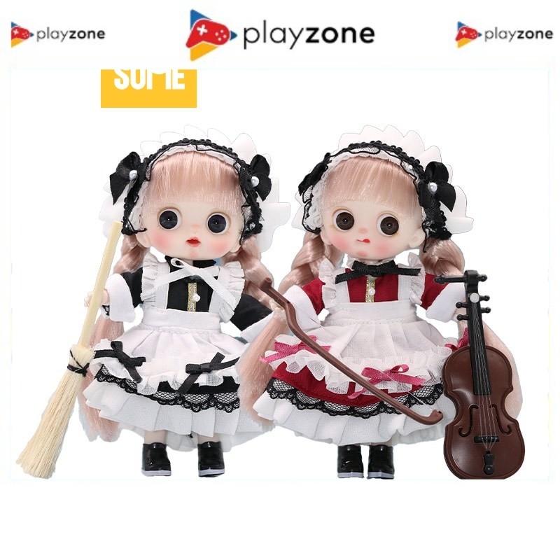 Taotao Wanzi Maid Style Girl Boneka Putri（Black）
