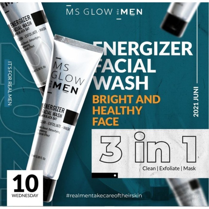 MS GLOW MEN PAKET ACNE JERAWAT PRIA ORIGINAL PERAWATAN WAJAH PRIA