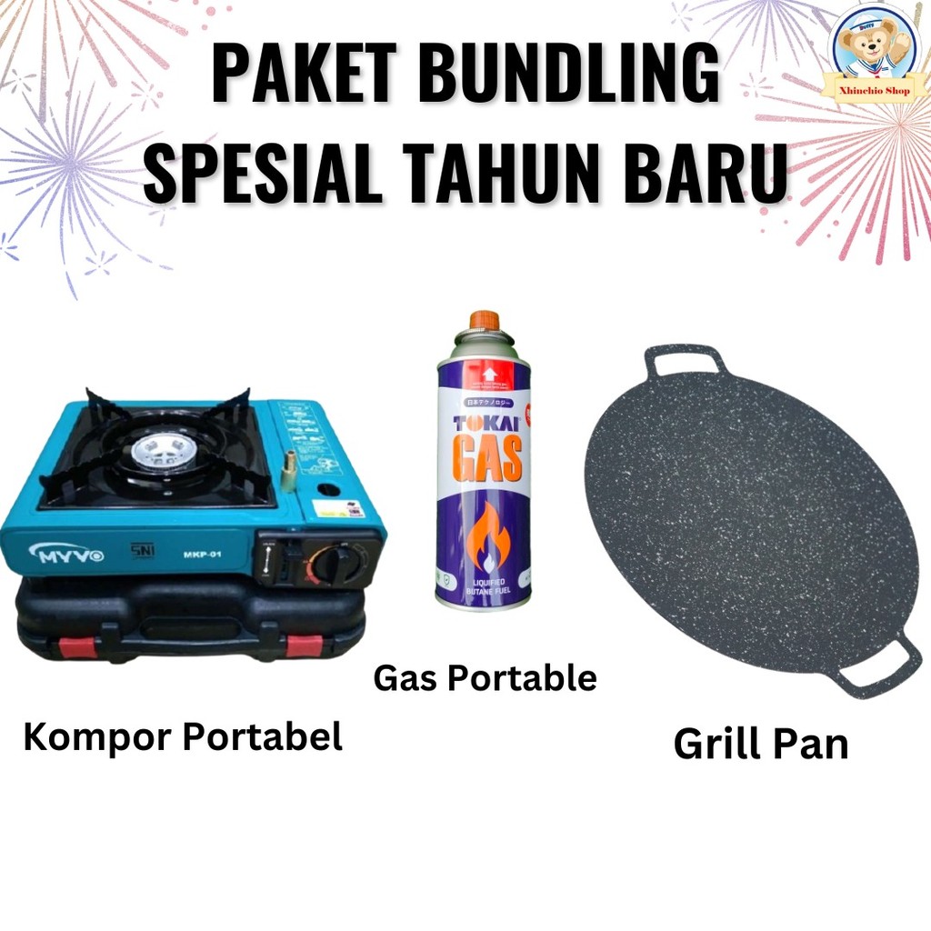 MURAH SET PERALATAN GRILL/SET LENGKAP GRILL KOMPOR TOKAI/PAKET TAHUN BARU GRILL KOMPOR TOKAI