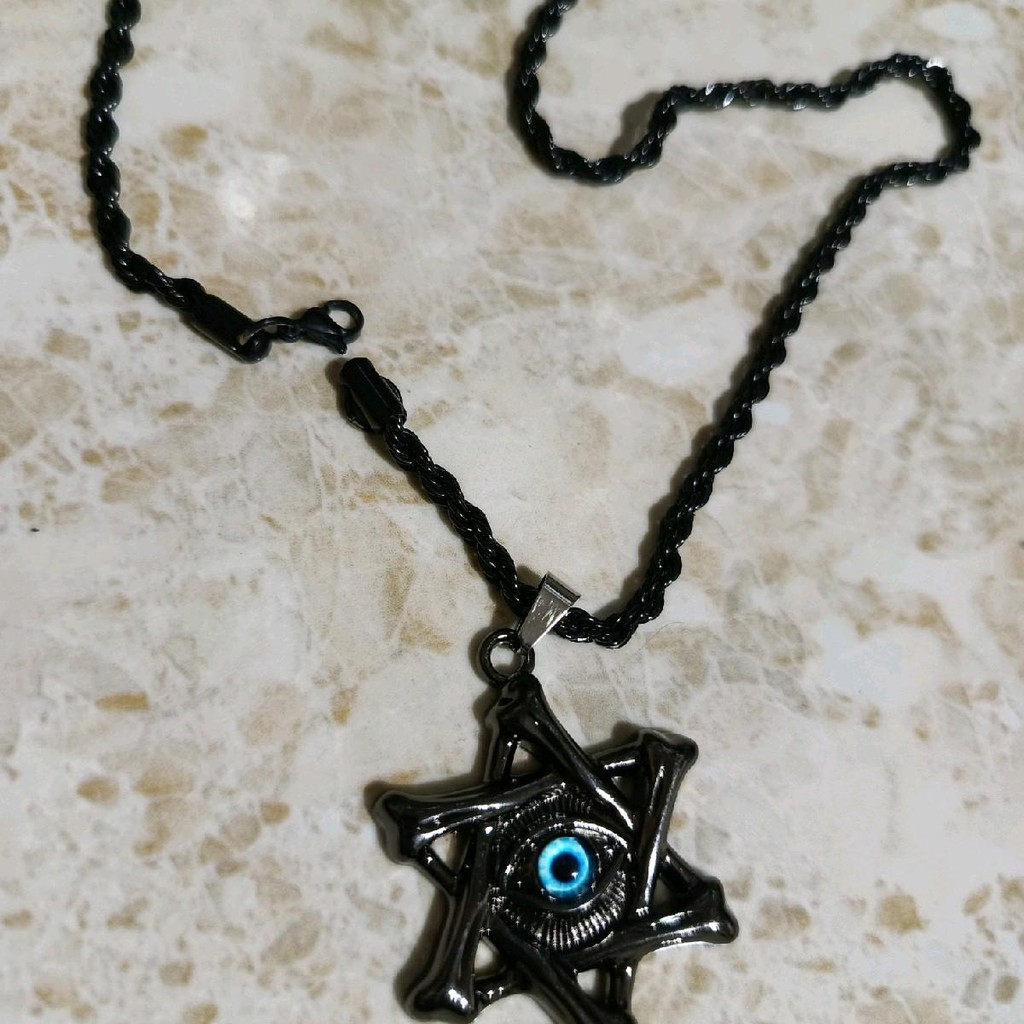 kalung catharsis eye pria wanita titanium acara pergaulan liburan dengar leher kalung kapal