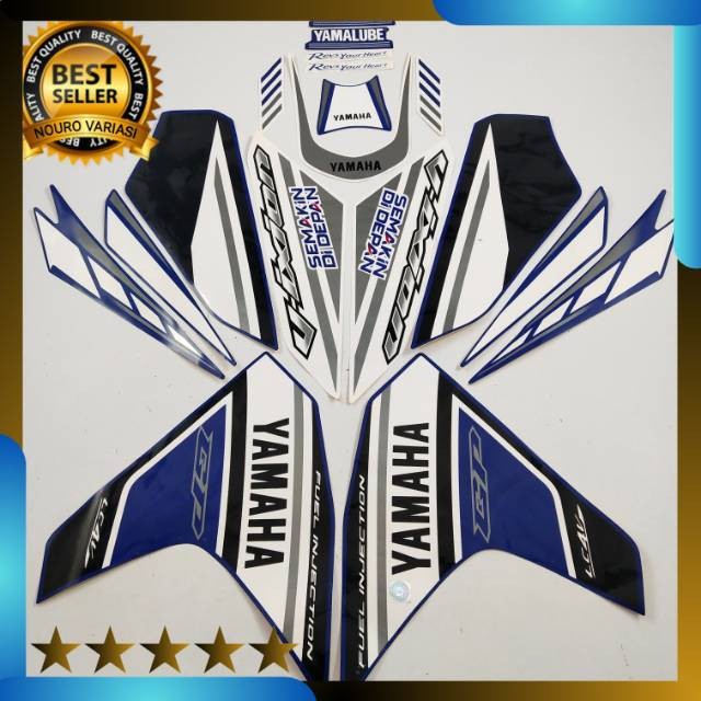 striping yamaha vixion 150 r 2014 gp series  biru putih list body standar berkualitas termurah Light