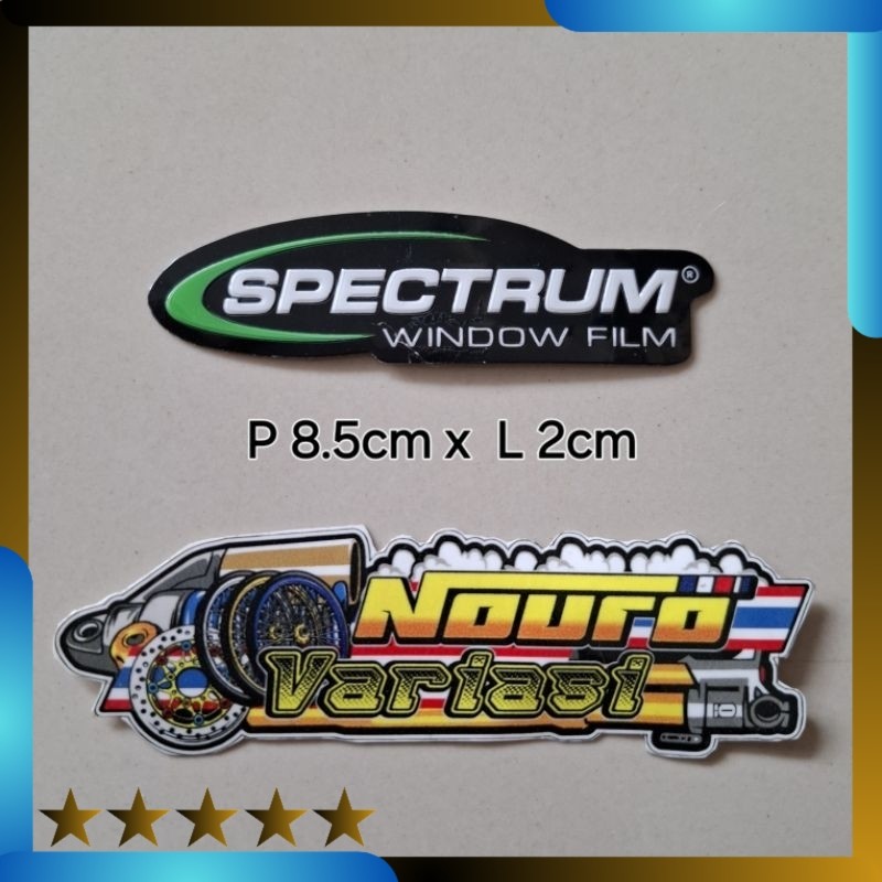 Stiker SPECTRUM Window film kaca film emblem embos timbul Lightnaziashop