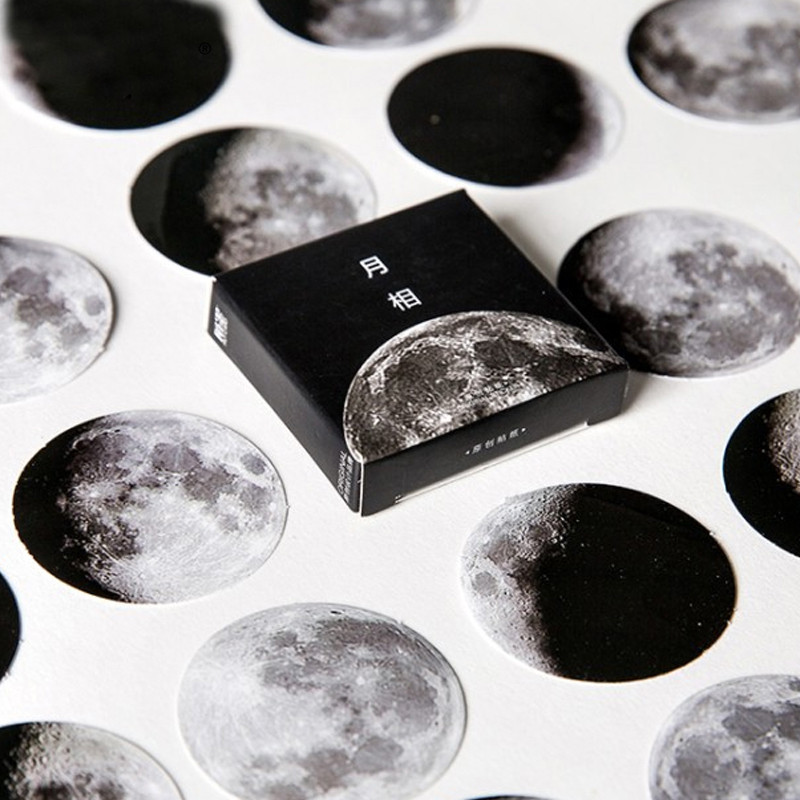 

45 Pcs/box Cute Creative Moon Mini Paper Sticker Decoration Diy Ablum Diary Scrapbooking Label Sticker Stationery School Supply
