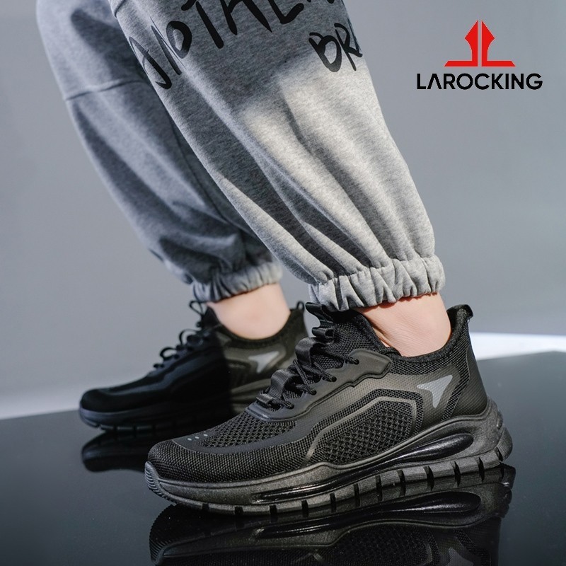 ORIGINAL LAROCKING - ECLIPSE HITAM POLOS SEPATU SNEAKERS RUNNING GYM SHOES