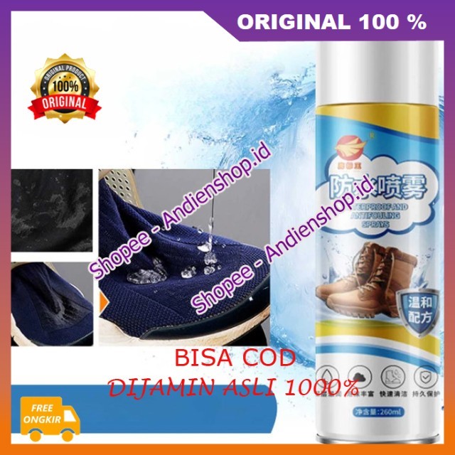 Spray Sepatu Waterproof Spray Sepatu Anti Air Efek Daun Talas Cukup Semprot 2x Sepatu Tahan Air Berm