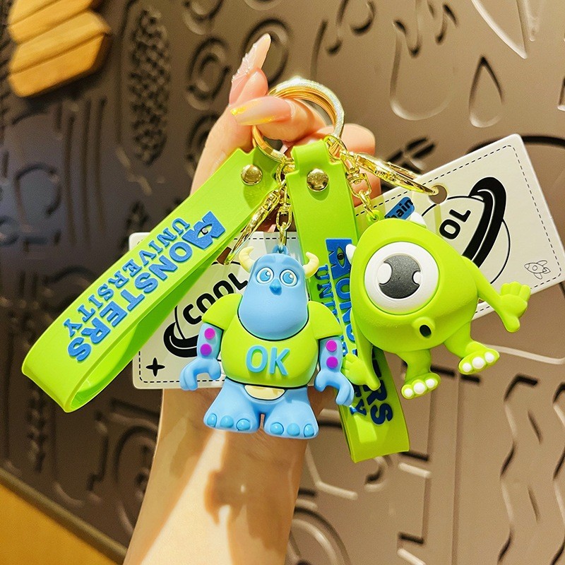 94. GANTUNGAN KUNCI KEY CHAIN MAINAN MONSTER INC LAMPU LED BERSUARA BERBUNYI / MONSTER INC MIKE JAME