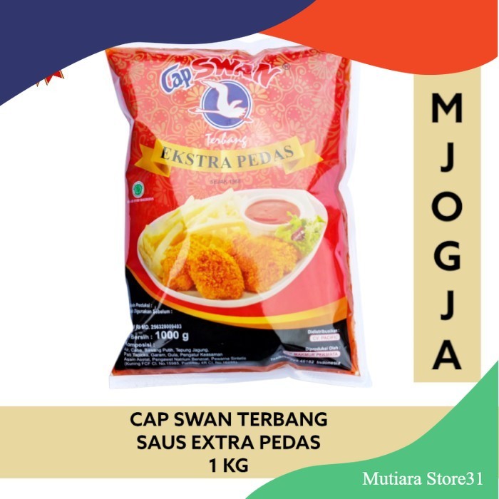 

Saus Extra Pedas Swan Terbang 1 kg saos sambal bantal 1000 gram