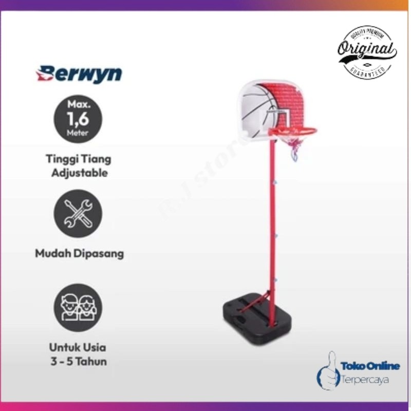 Berwyn Set Ring Dan Tiang Basket/ring basket/tiang basket