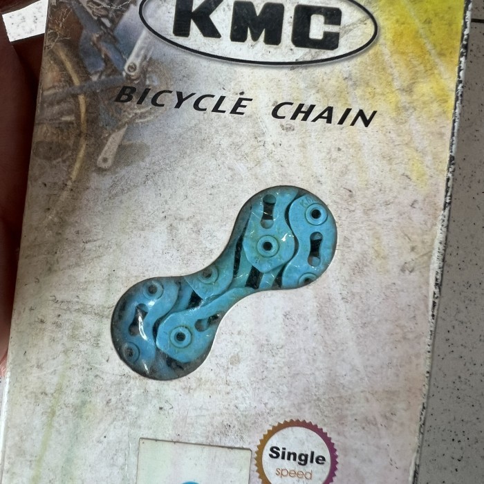 RANTAI FIXIE SINGLE SPEED HOLLOW KMC K710 SL SUPER LIGHT FIXED GEAR MERAH BIRU KUNING 1/2 X 1/8 100 