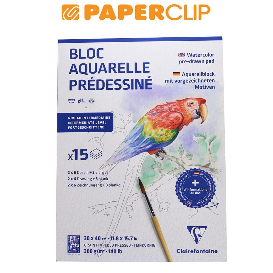 

LEARNING PAD WATERCOLOR CLAIREFONTAINE INITIATION 975725C ANIMAL