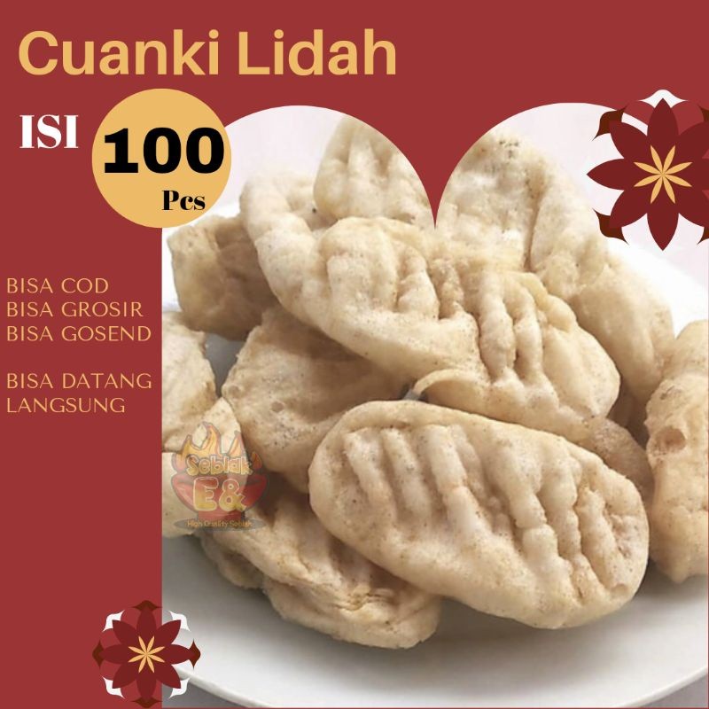 

CUANKI LIDAH 100 Pcs - topingan seblak - baso Aci - bakso - mie instan - cuangki - baso cuanki - kerupuk seblak - bisa COD - GRATIS ONGKIR