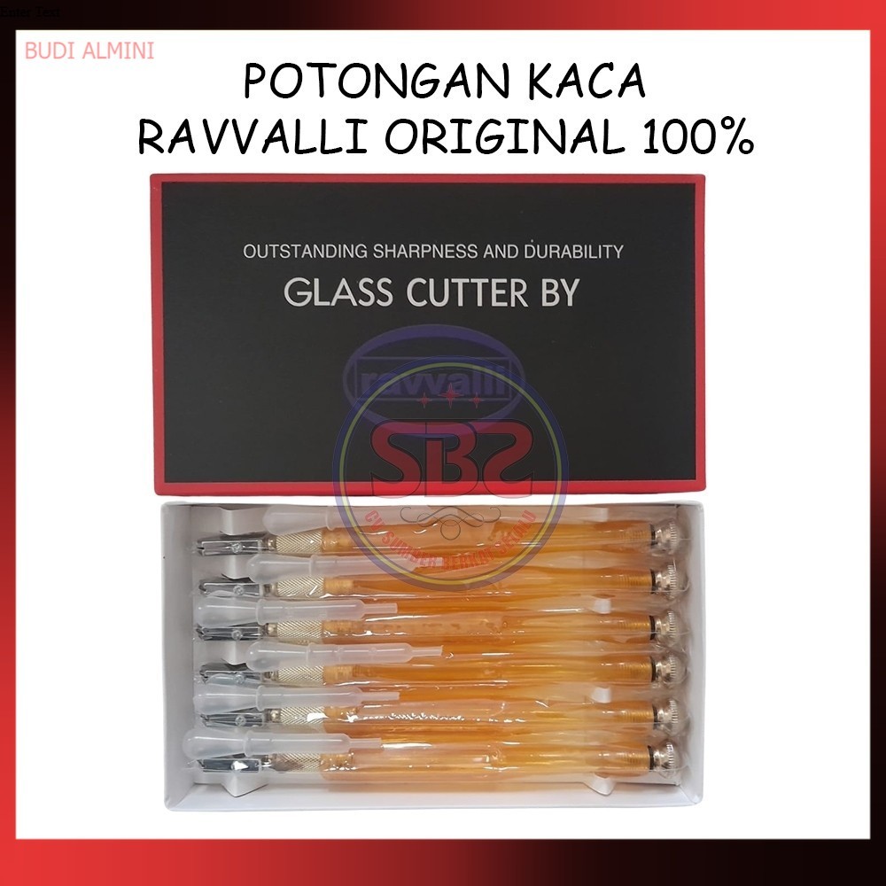 RAVVALLI Pemotong Kaca Ravvalli Original Asli Alat Pemotong Kaca Original Murah Glass Cutter Pisau K