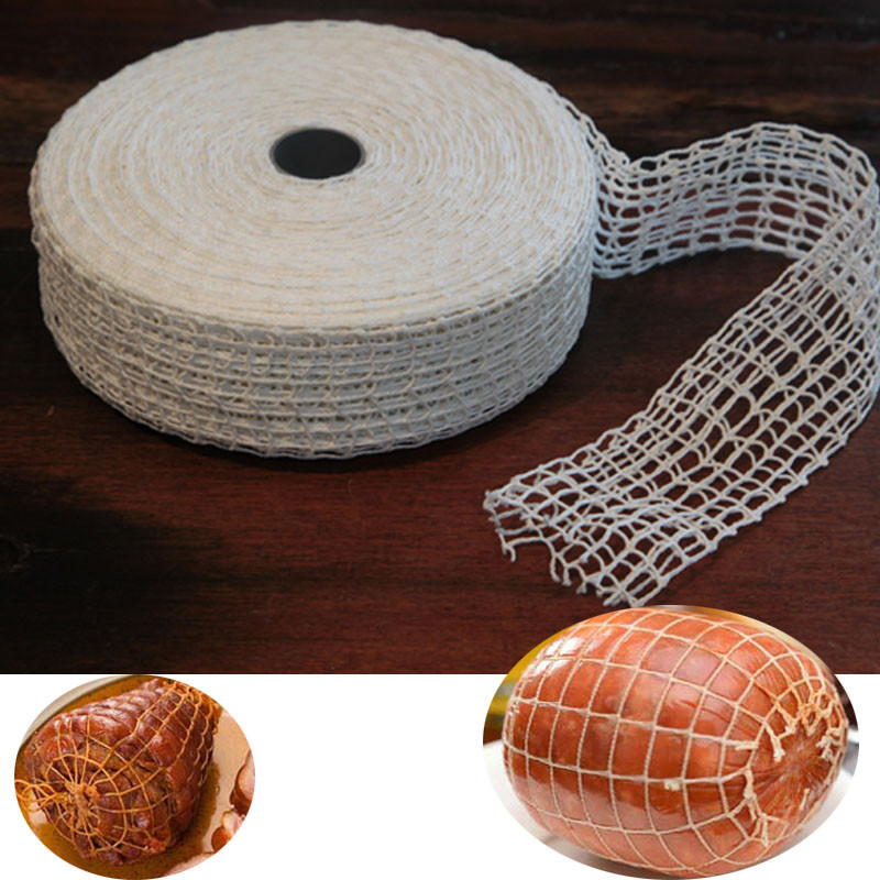 3/6  Meter Cotton Meat Net Ham Sausage Net Butcher's String Sausage Net Roll Hot Dog Net Sausage Pac