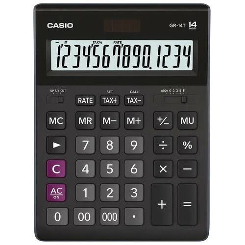 

CASIO ORIGINAL GR-14T - Kalkulator Kantor Meja 14 Digit / Calculator ASLI CASIO GR14T Garansi Resmi