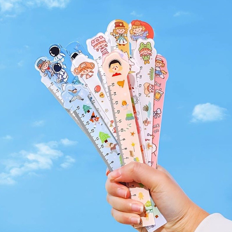 

(TOS) Penggaris Lucu 15 Cm Penggaris Anak Pelajar Mahasiswa Motif Astronot Penggaris funny karakter 15cm Pengaris Sekolah Kantor Motif Lucu Bahan Plastik Import