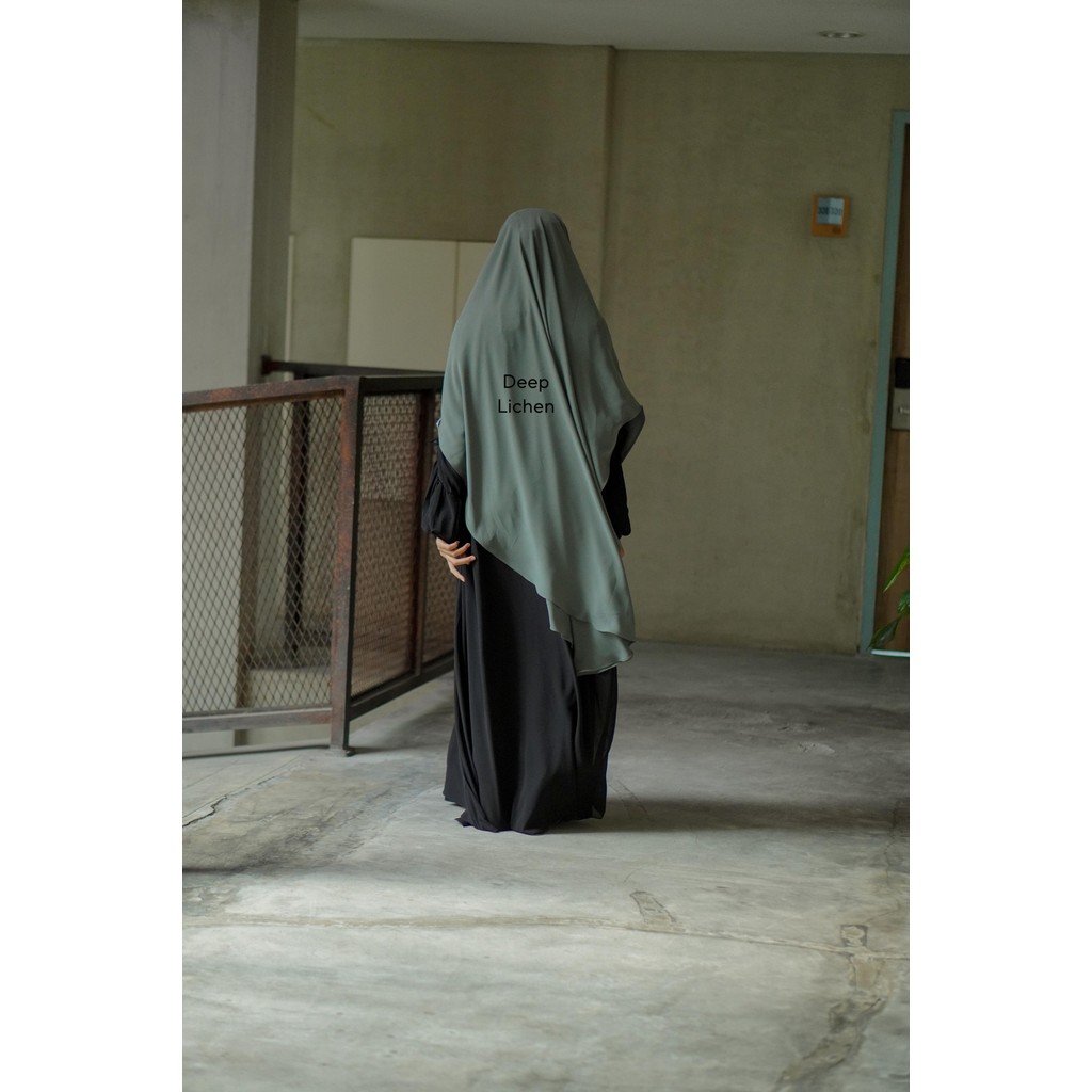 Ummaira Abaya FK Flo 1, French Khimar anti UV untuk safar, umroh adem dan lembut