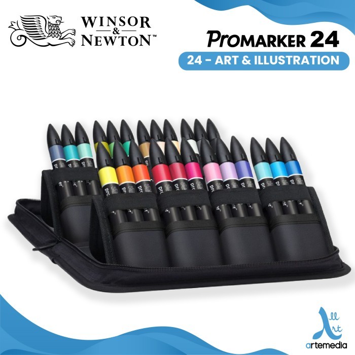 

best -Marker Set Wallet 24 Set Promarker Winsor & Newton Brush Pen - CLASSIC