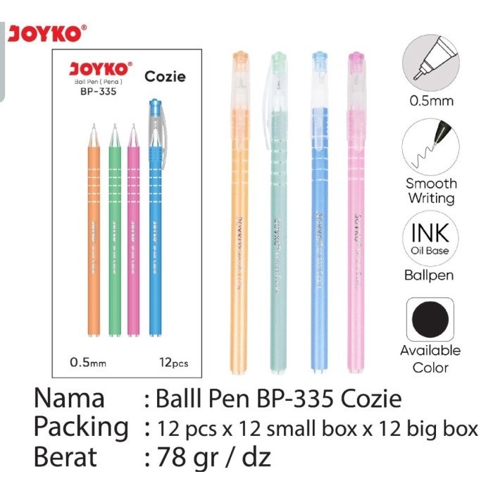 

Ball pen Joyko BP-335 Cozie (12pcs)