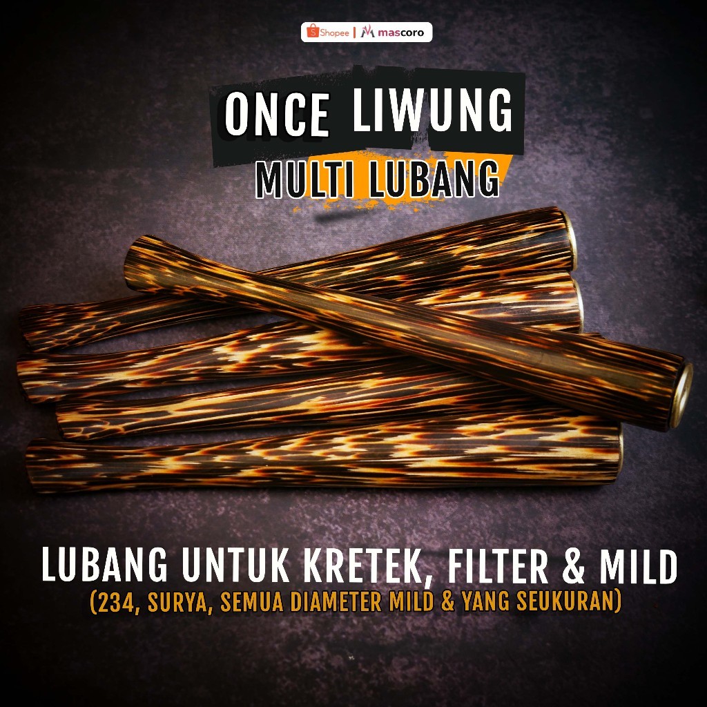 Once pipa rokok cangklong kayu liwung bentuk duyung jadul lurus 12cm pipa padudan roko cocok untuk k