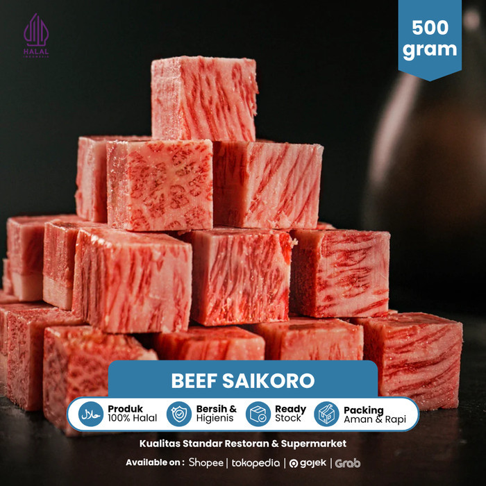 

Beef Saikoro 500 gram Beku Frozen Kualitas Premium Indofishmart