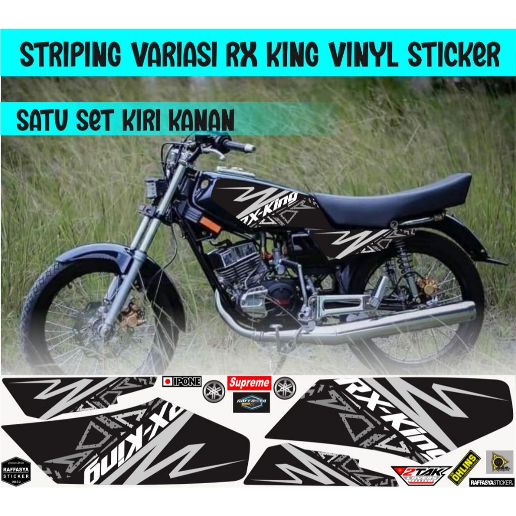 striping variasi yamaha rx-king sticker custom simple MOTIF