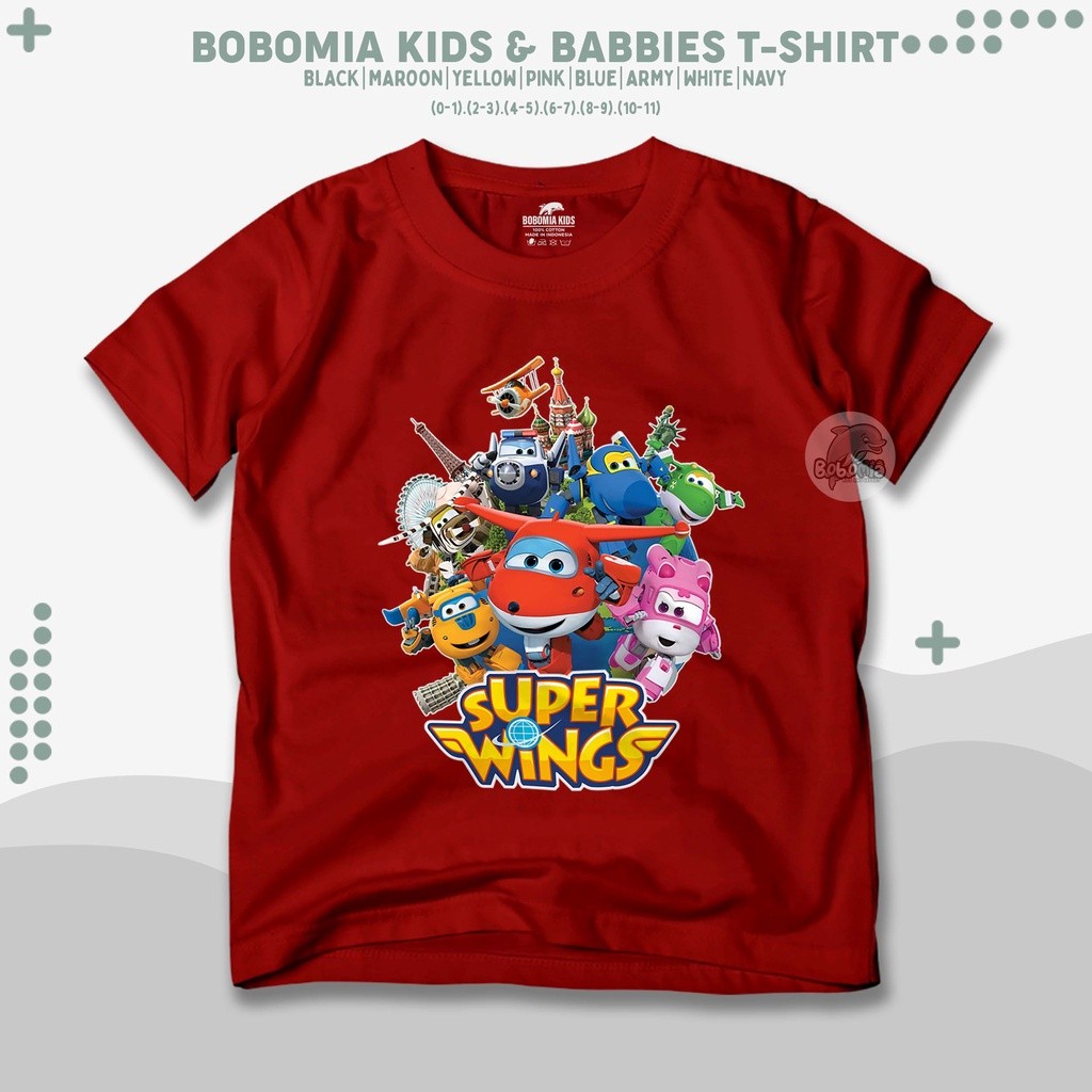 Deluxe Kaos Super Wings Anak Superwings Kartun Animasi | Baju Distro Anak dan Balita (0-10 Tahun) - 