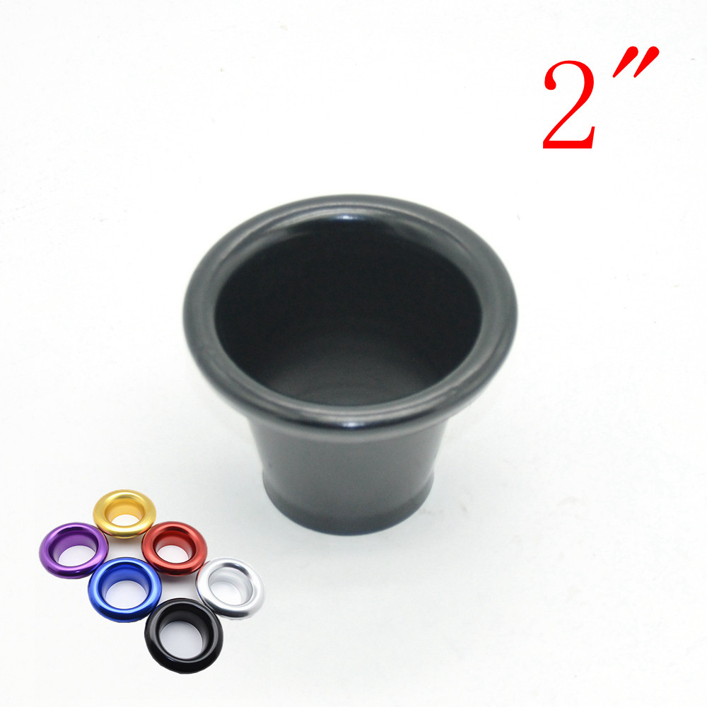 2" 47MM 50MM Inlet Aluminum Short RAM Bellmouth Velocity Stack Adapter Air Intake Turbo Horn Cover