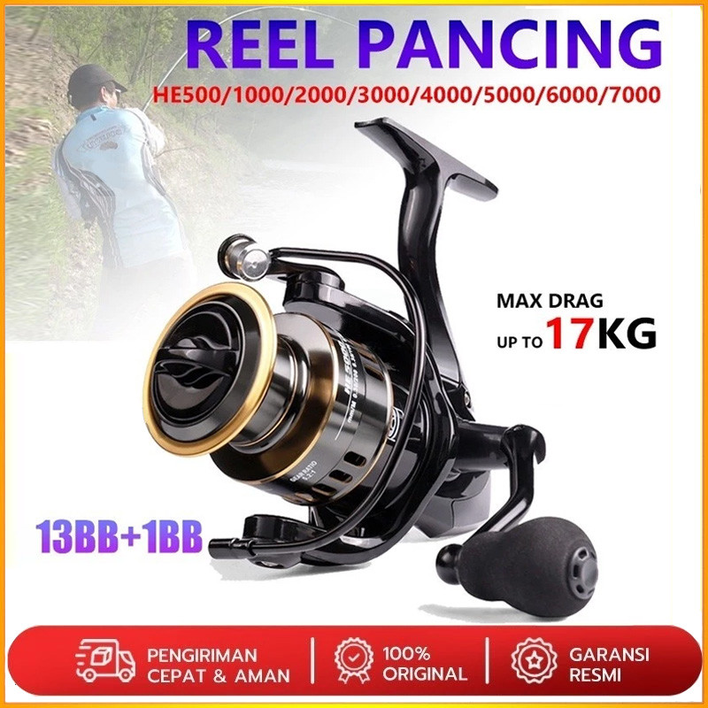 [COD]reel pancing asli besi fishing reel 10kg HE500 - 7000 / Reel Pancing Murah Kuat Power Handle/ R