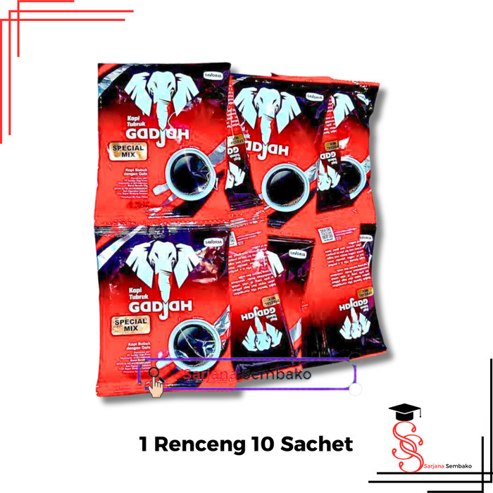 

Kopi Gadjah Special Mix - 1 Renceng 10 Sachet