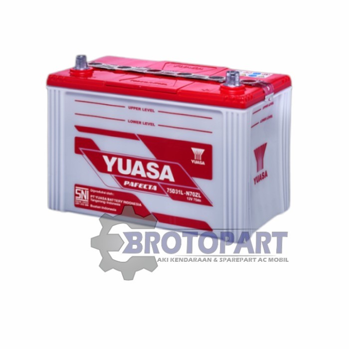 Aki Mobil Yuasa N70ZL Pafecta Accu Basah 12v 75Ah Original Yuasa