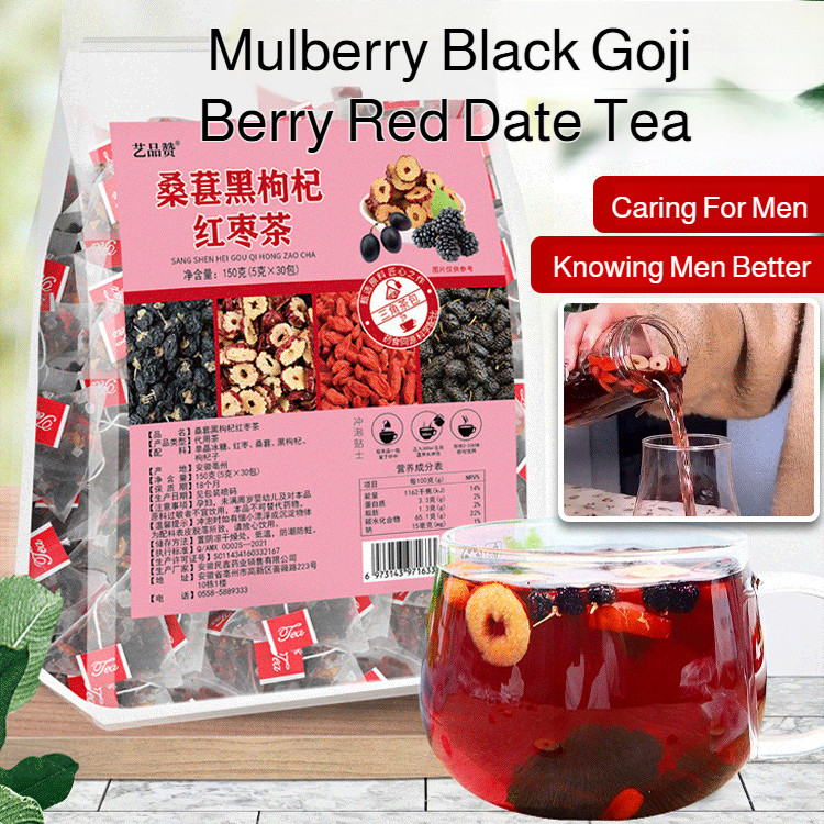 

✨️COD+Beli 1 gratis 1✨️Black wolfberry mulberry and red date tea Teh Bunga Kering Kurma Merah Murbei Hitam Wolfberry Merah Wolfberry Merah Kombinasi Teh Bunga Dan Buah
