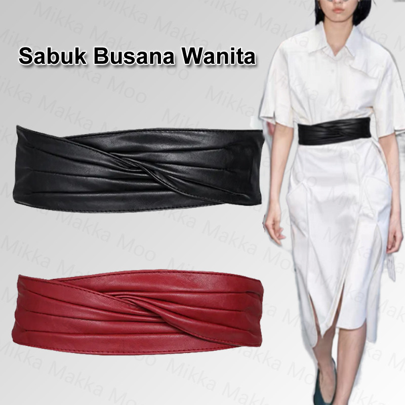 Sabuk Busana Wanita Pakaian Luar Busana Wanita Sabuk Lebar Obi Besar Seratus Sabuk Lebar Wanita Deng