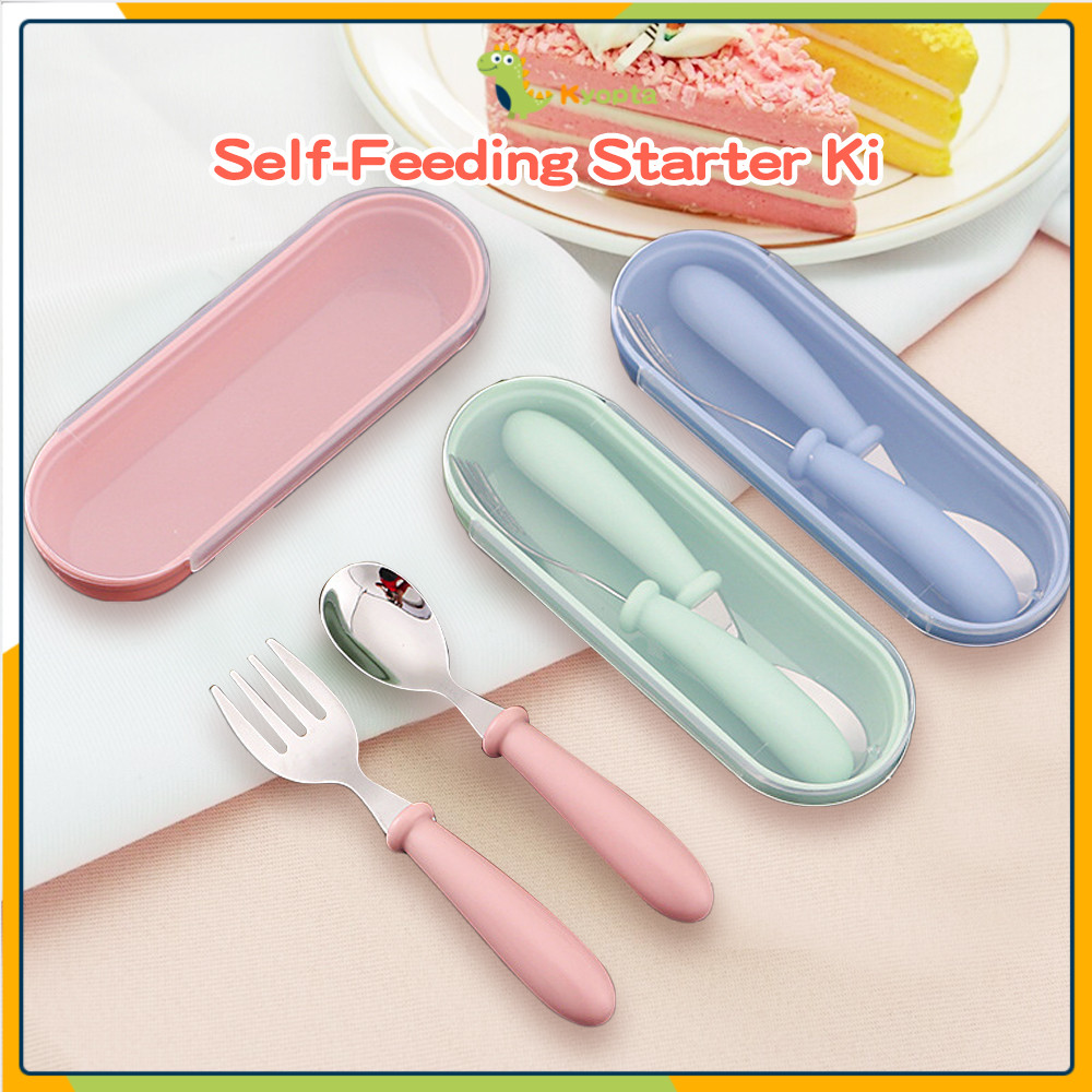 Kyopta Alat Makan Set Stainless Sendok Garpu Set 2In1 Sendok Garpu Travel