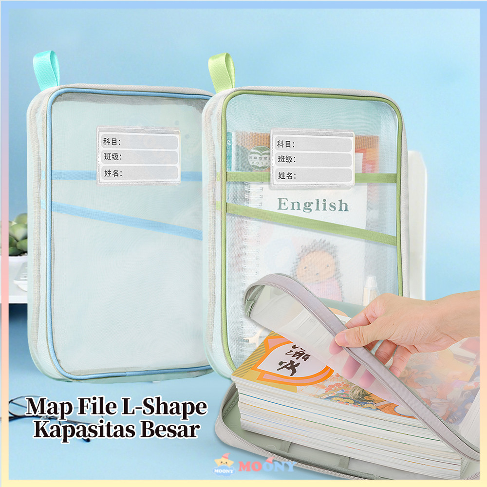 

Moony Tas Dokumen Transparan Tas Buku Teks Nylon 3 Lapisan Label Anti Hilang