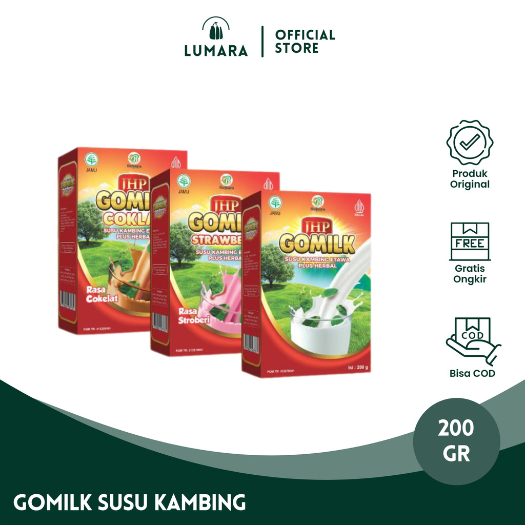 

Gomilk Susu Kambing Etawa Plus Herbal 200gram Penambah Nafsu Makan Mengatasi Mencegah Nyeri Sendi
