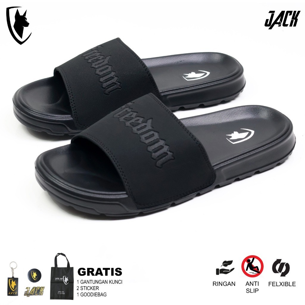 [NEW PROMO] JACK IDN Sandal Slide Pria Sendal Slop Flip Flop | Sendal Selop FREEDOM